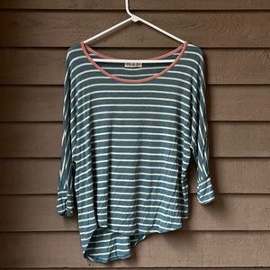 Pink Rose Striped Soft Tee